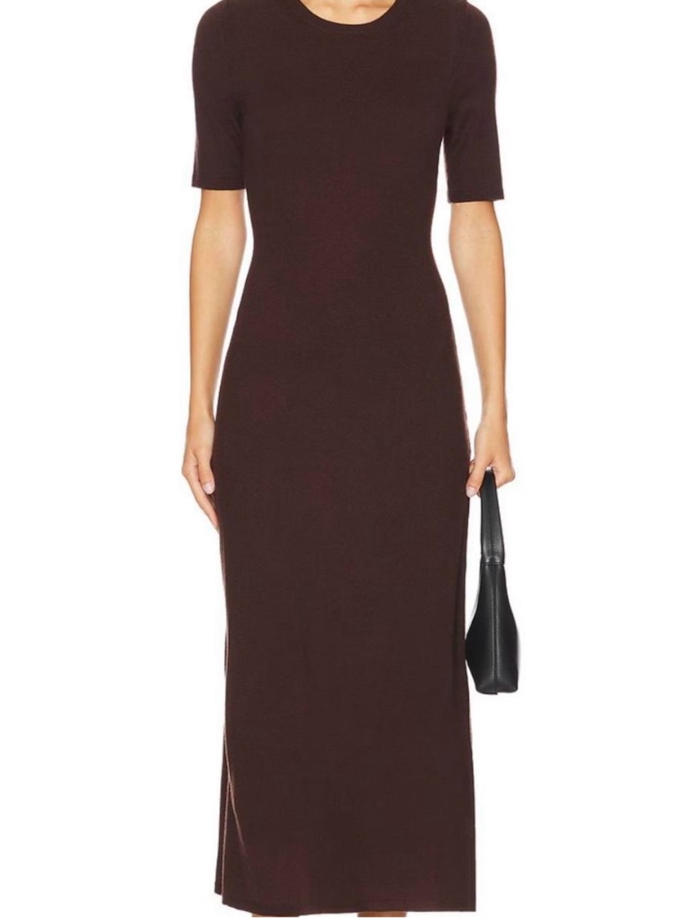 Steve Madden NWT Chocolate Brown Short-Sleeve Midi Dress